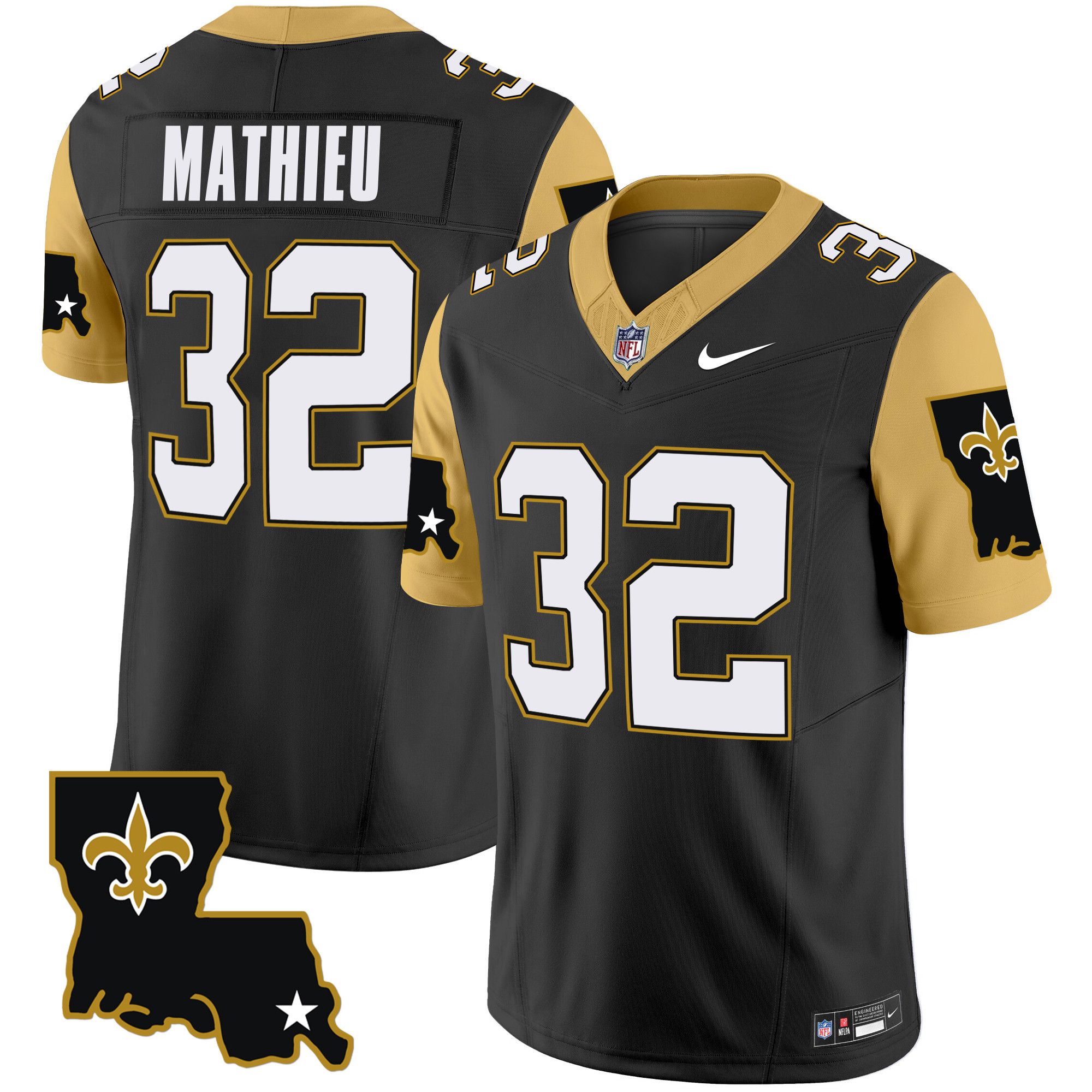 Men New Orleans Saints 32 Mathieu Black 2024 Nike 1987 Legacy Vapor Limited NFL Jersey